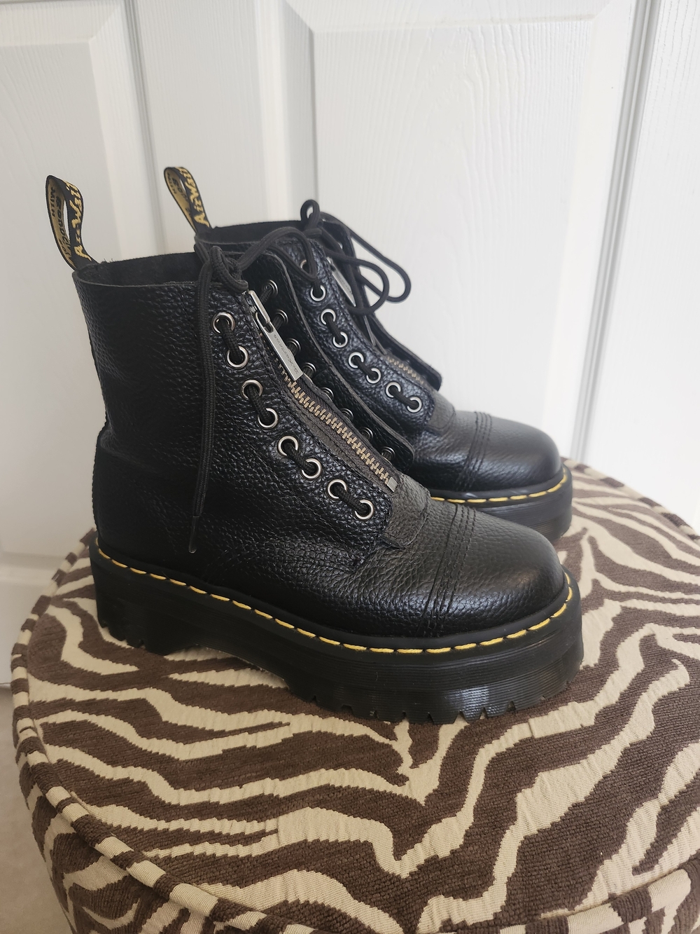Dr. Martens Sinclair Black Leather Platform Boots